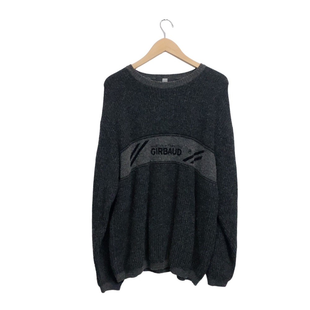MARITHÉ + FRANCOIS GIRBAUD Men’s Large 100% Lambswool PullOver Gray Sweater